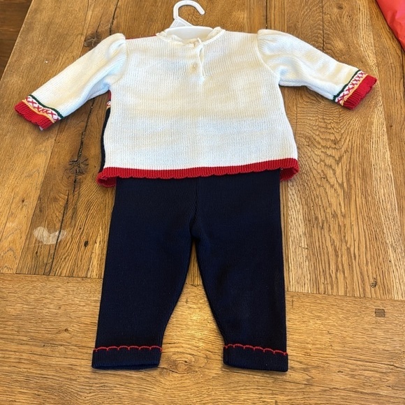 VINTAGE ABC OUTFIT 6-9 MONTHS PANTS / SWEATER - Picture 3 of 6